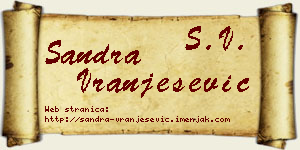 Sandra Vranješević vizit kartica